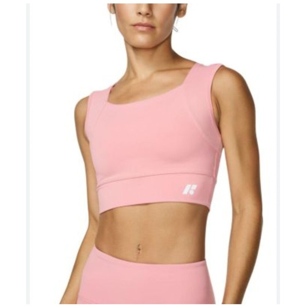 Forme Revive Sports Bra Womens Medium Pink Mesh Cutout Racerback Workout Athleti